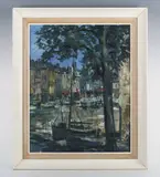 Charles Bone, Honfleur, oil on canvas-board