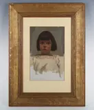 Haydn Reynolds Mackey, Francescina Manetta': portrait of a girl, oil on canvas-board