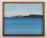 Derek Guthrie, Boat off Lighthouse: Godfrey Evening, oil on canvas