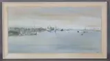 Anthony R. Cooke, View of Shoreham Harbour, Sussex, oil on canvas