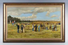 Richard Britton, Last Detail Stickledown - Bisley, oil on board