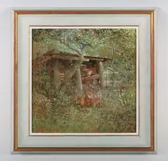 Keith Dunkley, Free Range, oil on board