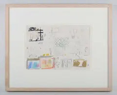 Sandra Blow, Sheet of Studies, mixed media on paper
