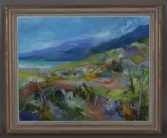 Liz Knutt, The Burren, County Clare, oil on board