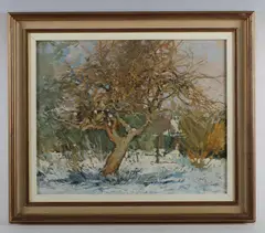 Anthony Morris, The Quince Tree, oil on board