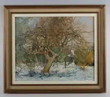 Anthony Morris, The Quince Tree, oil on board