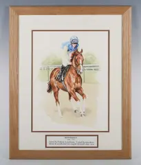Caroline Jackman, Mostarsil... winner at Goodwood 24th August 2003..., watercolour