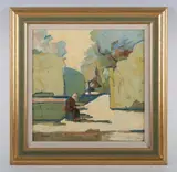 August Afternoon by Rosita Spencer-Churchill, Duchess of Marlborough, oil on board, sold Nov 2025