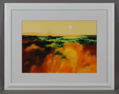 Martin Oates, Dawn at Scourie, Sutherland [N.W. Scotland], watercolour