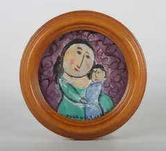 Dora Holzhandler, Mother and child, oil on paper