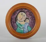 Dora Holzhandler, Mother and child, oil on paper
