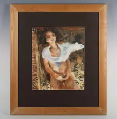 Andy Waite, Woman sleeping in a Breeze, watercolour
