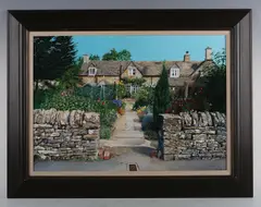 Michael Kidd, Cottage path, oil on board