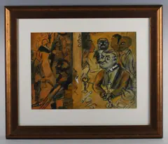 Doreen Heaton Potworowski, Figure groups, two, mixed media
