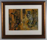 Doreen Heaton Potworowski, Figure groups, two, mixed media