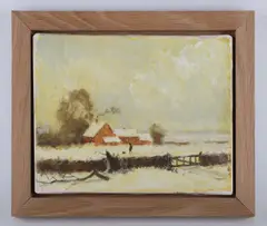 Rod Pearce, Snowy landscape, oil on canvas