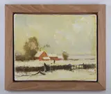 Rod Pearce, Snowy landscape, oil on canvas