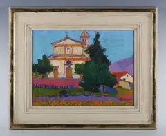 Gregory Alexander, Casa Vue, Tuscany, Italy, oil on board