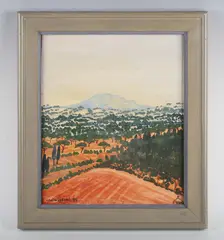 Andrzej Dzierzynski, Mont St Victoire, Provence, egg-tempera