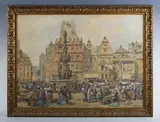Samuel John Hodson, Haupt Markt, Treves' (Trier), 1886, watercolour