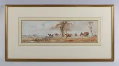 Arthur Willett, Hunting scene, watercolour