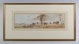 Arthur Willett, Hunting scene, watercolour