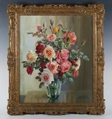 Alexei Nikolsky, Still life of roses, 1965, oil on canvas