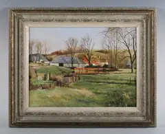 Michael Morris, Dappled Sunlight, Saddlescombe, oil on canvas