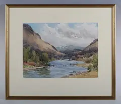 Jackson Henry Simpson, Lochnager from Cambus O’May, watercolour