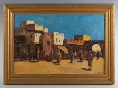 Claude Montier, Rabat, Morocco, oil on canvas