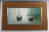 Gilbert Bria, Boats, oil on canvas