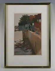 William Bowyer, Furnival Gardens, River Boat Entrance'; 'Boat by the Eyot', two, watercolour