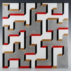 Laurent Ferrie ‘LoFerrie’, Wise’; ‘Fragmented X1’; ‘A New Dawn’, three, acrylic on canvas