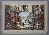Jorge Aguilar-Agon, The Latin Quarter, oil on canvas