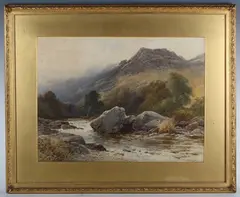 James Jackson Curnock, On the Lledr, North Wales, watercolour