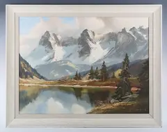 Wernegrat, Karncendal, Wegenbridsee by Arno Lemke, oil on canvas, sold May 2025