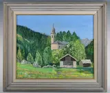 Anne Norfolk, Calvinist Church, Stampa' (Switzerland), oil on board