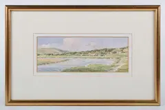 Michael J. Cruickshank, River Cuckmere at Exceat’; 'A Fork in the River’, two, watercolour