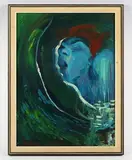 John Cherrington, Studies for the Death of Narcissus, a pair, oil on board