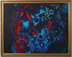 John Cherrington, Abstract: Begonia, 1981, oil on board