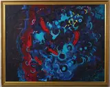 John Cherrington, Abstract: Begonia, 1981, oil on board