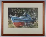 James Stanford (Stan) Perrott, Old Blue Jay’: study of a boat, watercolour