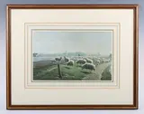 Changing Pastures by Pieter Louis Hoedt, 1876, watercolour, sold Jan 2025