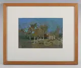 Paul Banning, The Orchard’ (The Almonry, Somerset), late 20th/early 21st century oil on canvas laid onto board