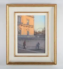 Colin Stillman, Steps to the Mall' (London), oil on board