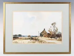 Edward Wesson, Cottage on the Road to Selsey, watercolour