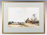 Edward Wesson, Cottage on the Road to Selsey, watercolour