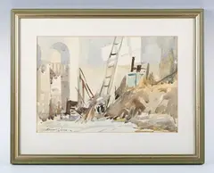 Edward Wesson, The Stables, Dinton, watercolour