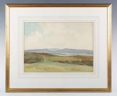Walter Robert Stewart Acton, Sussex downland landscapes, including a view of a chalk quarry possibly at Amberley