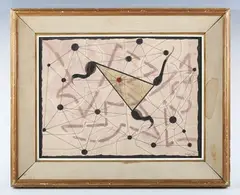 Edmond Xavier Kapp, Dragon Flight’: abstract, watercolour